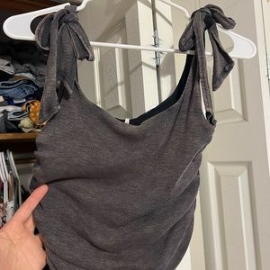 Free People tie crop top tank